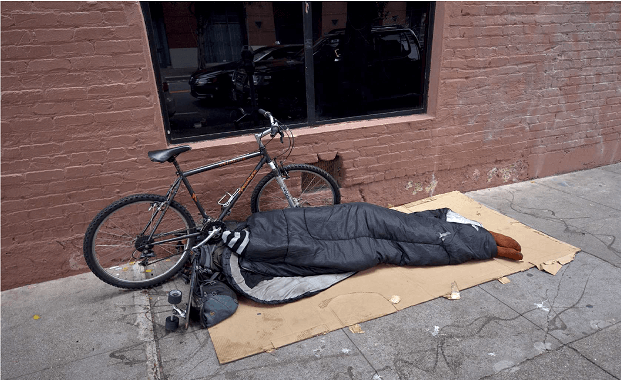 homeless and bycycle